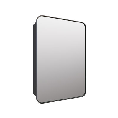 Stainless Steel Recessed Framed Single Door Medicine Cabinet with Adjustable Shelves