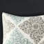Courtepointe 6 pièces pour très grand / très grand lit. Imprimé en microfibre, matelassage vermicelle, petites feuilles, 2 taies décoratives, 3 coussins très grand. Microfibre avec revers en diamant doux brossé-122457373
