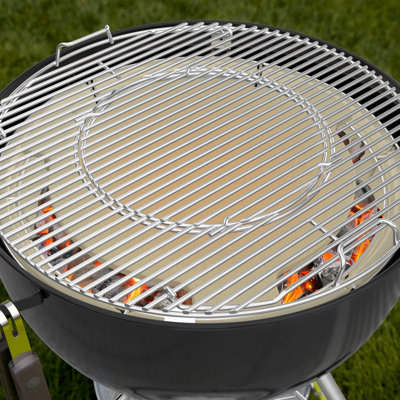 Stainless Steel Charcoal Ash Basket, Charcoal Firebox Set with Heat Deflector for Weber 22-inch Kettle Charcoal Grills