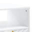 Table de bout en bois avec espace ouvert 22 po Tyra, blanc, or-1020553565