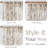 Neacsa Linen Semi Sheer Peony Flower Patterned Rod Pocket Curtain Pair-36265392-27720683