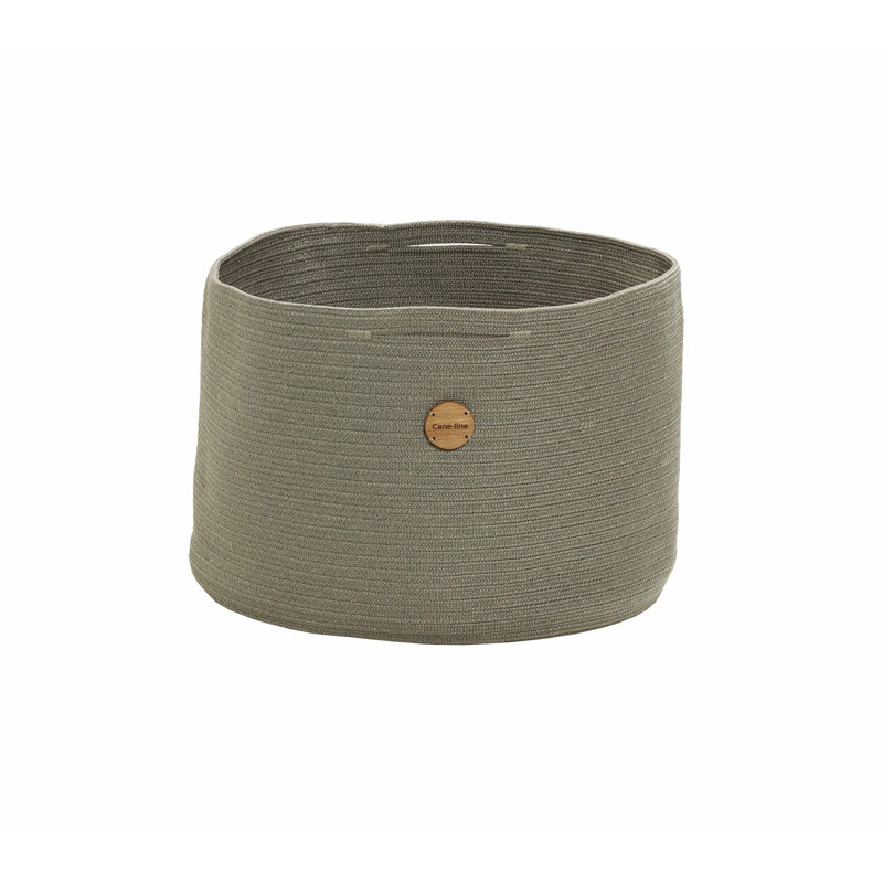 Soft Rope Basket, Taupe, 9.1" H x 15.8" W x 15.8" D