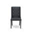 L'ensemble de salle à manger 5 pièces comprend une table de salle à manger rectangulaire avec des pieds en X et 4 chaises Parson rembourrées en tissu noir, noir brossé-421036904-419669919