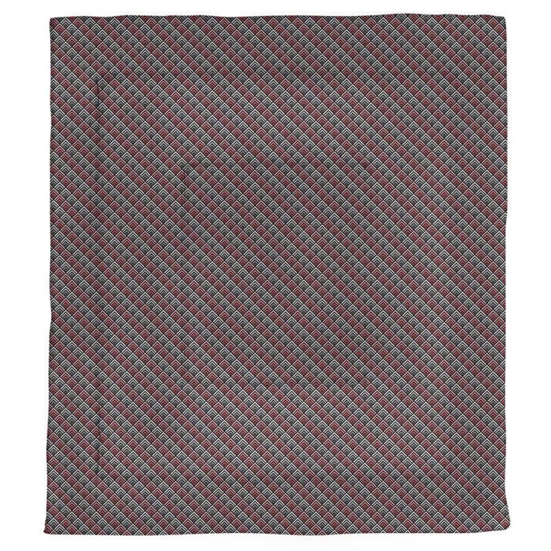 Édredon simple réversible Katelyn Elizabeth, Édredon très grand, Gris et rouge