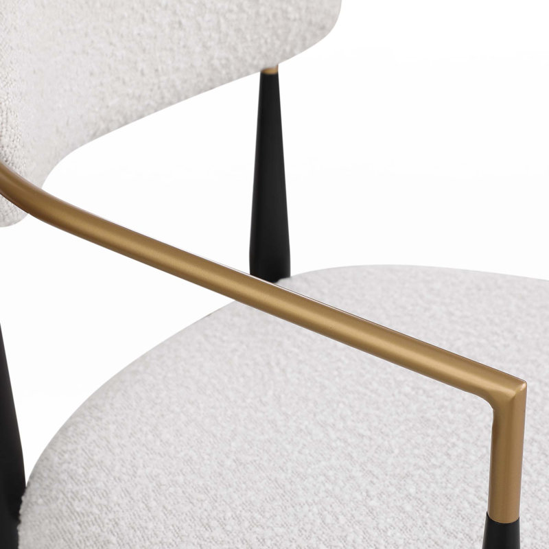 Ensemble de 2 tabourets de bar rembourrés à hauteur de comptoir Boucle, Noir