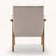 Fauteuil d'appoint de style Mid-Century moderne, fauteuil en microfibre d'aspect cuir avec structure en bois massif avec accoudoirs à structure ouverte, siège et coussin de dossier rembourrés pour le salon