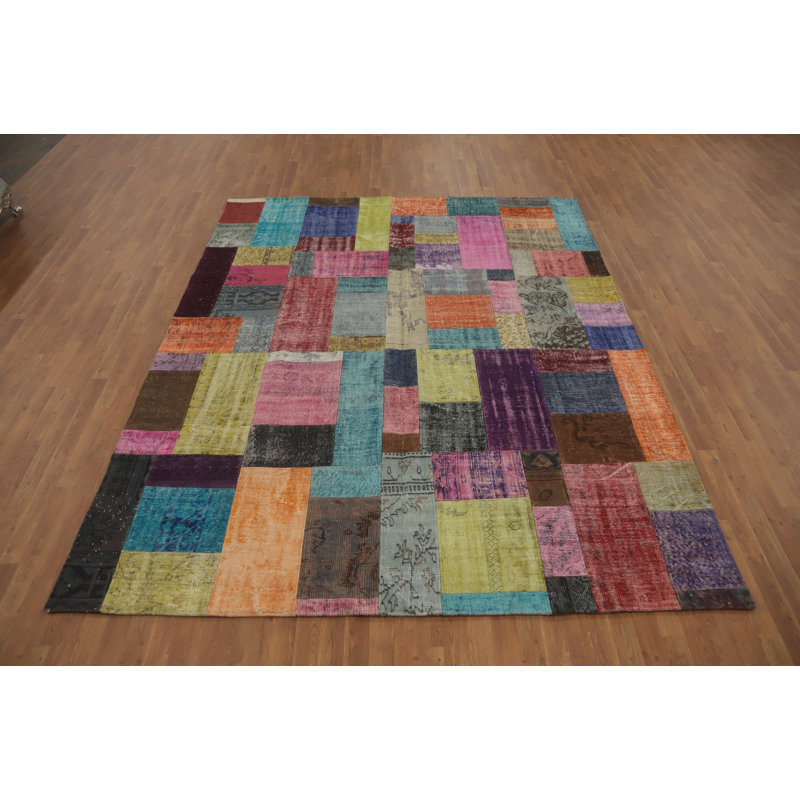 Handmade Patchwork Distressed Area Rug 8x10