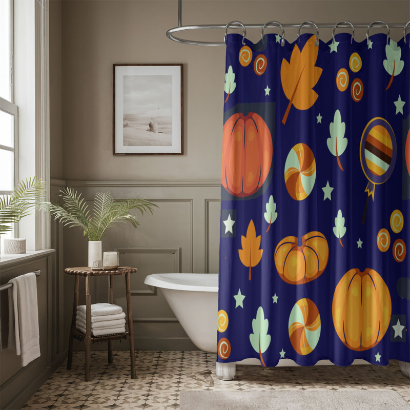 Haunted Fun - rideau de douche standard 1 pièce, H 74 po x l 71 po
