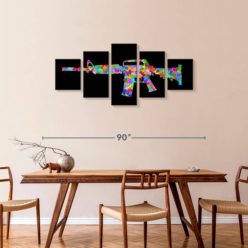 Vibrant AK-47, 34" H x 74" W