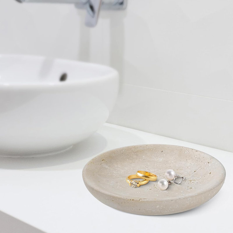 Plateau en marbre 5,5 po, bibelot pour boucle d'oreille, cadeau pour femme