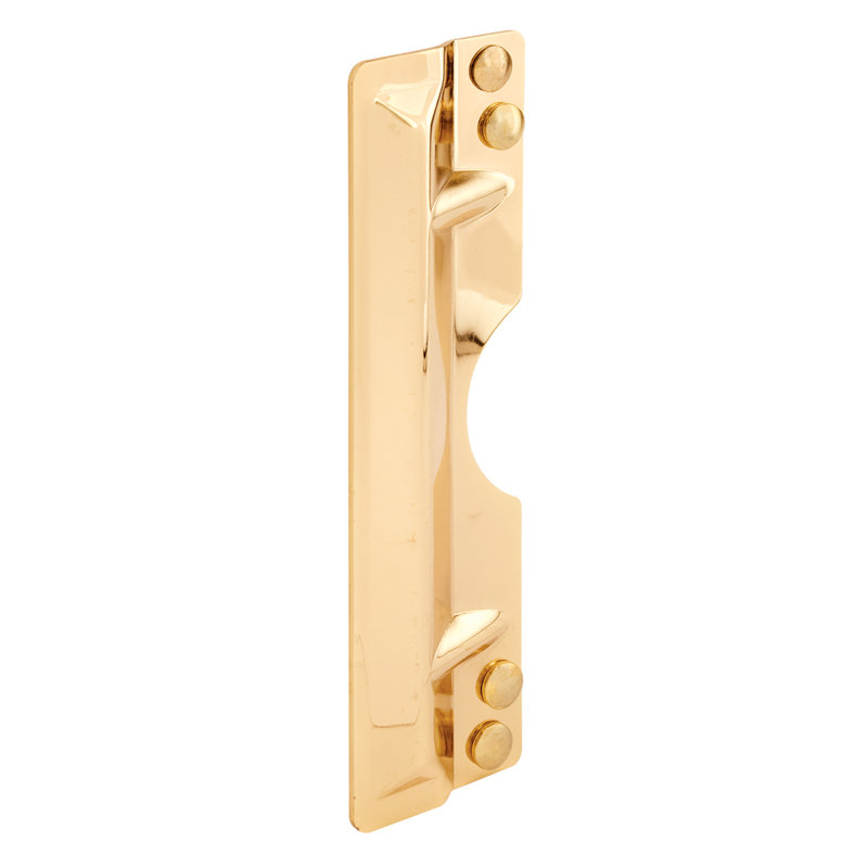 Plaque de protection en acier pour loquet pour portes battantes, laiton (1 ensemble)