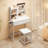 31.5'' Wide Makeup Vanity Set with Stool and LED Mirror