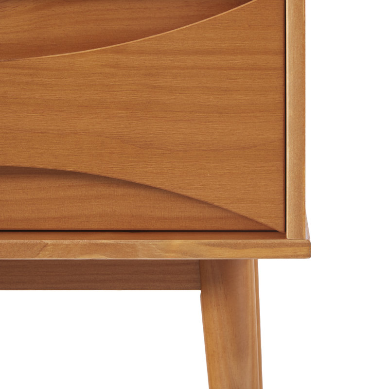 Chastina 1-Drawer Solid Wood Nightstands, Caramel