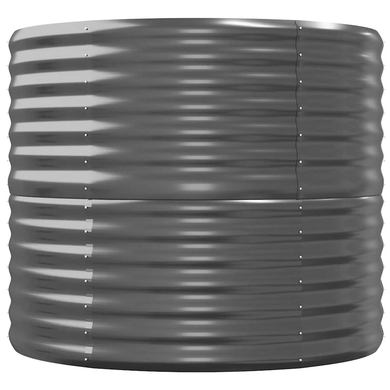 Nakayla Raised Garden Bed Raised Flower Bed Galvanized Steel Outdoor Planter, Anthracite, 26.8" H x 88.2" W x 31.5" D