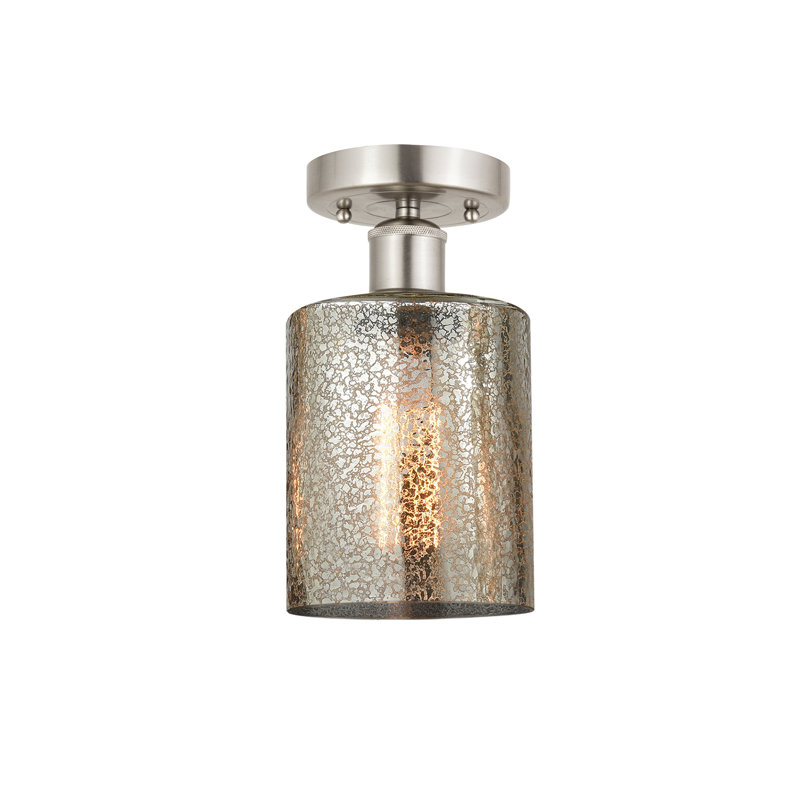 Plafonnier semi-encastré 5 lumières Anelise, Nickel satiné brossé