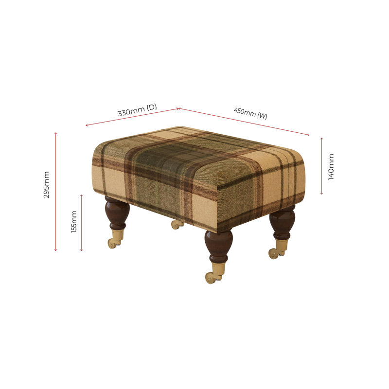 Manufactured Wood Accent Stool, Mahogany