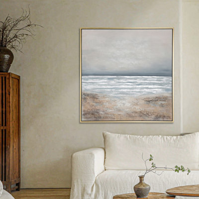Peaceful Escape Hand-Painted Canvas Wall Art - 50" x 50"