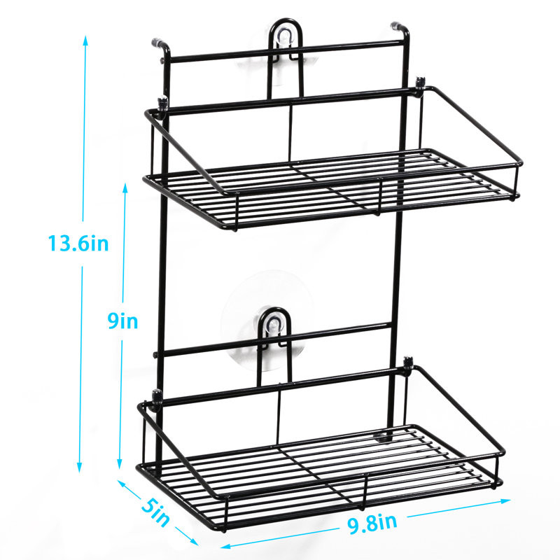 Trevor Suction Shower Caddy, Black