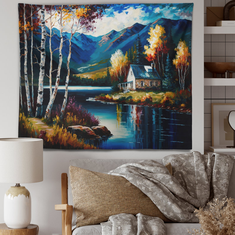 Tapisserie avec punaises en polyester, H 50 po x l 60 po