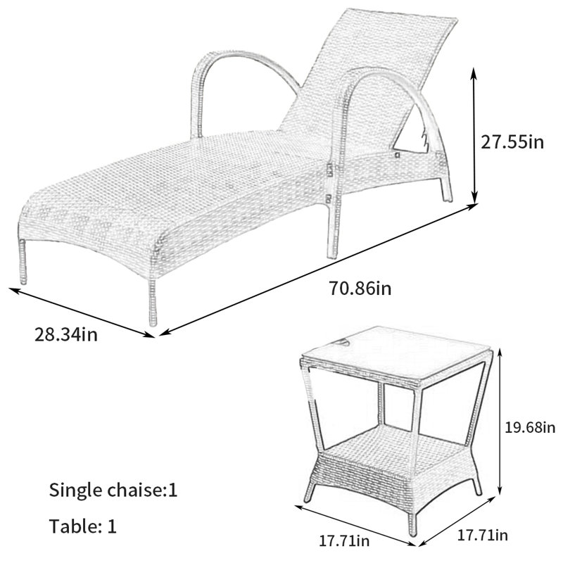 Fauteuil inclinable pour l'extérieur