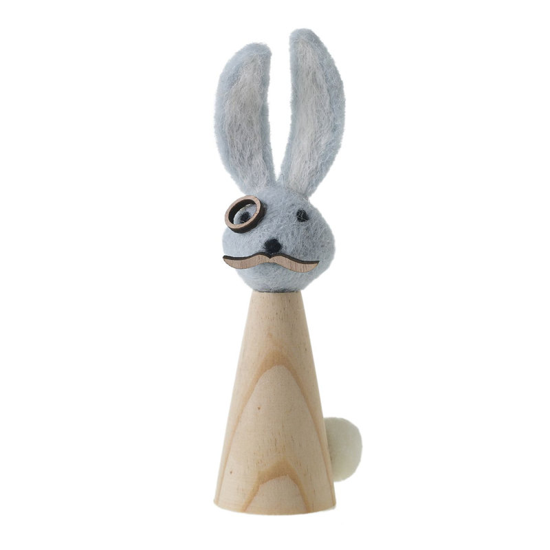 Gingola Becky Felts, Lièvre, H 6 po x l 1,5 po x P 1,5 po