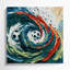 Art sportif sur toile bleue-254545173