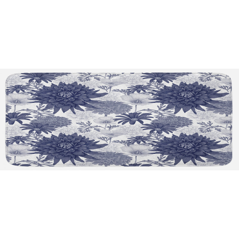 Tapis de cuisine dahlia