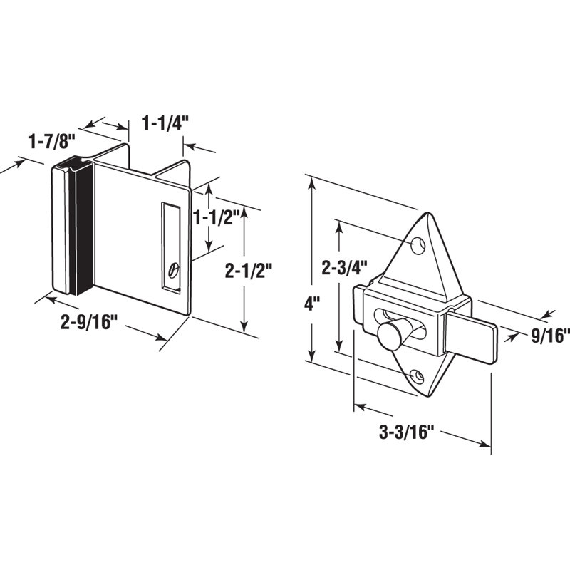 Prime-Line Inswinging Door Latch Set