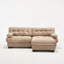 Canapé modulaire modulaire avec nuage, siège en forme de L avec repose-pieds, canapé modulaire pour le salon, causeuse en flanelle avancée avec 4 coussins-130574860