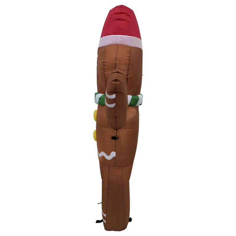 Lighted Inflatable Gingerbread Man Outdoor Christmas Decoration - 5'