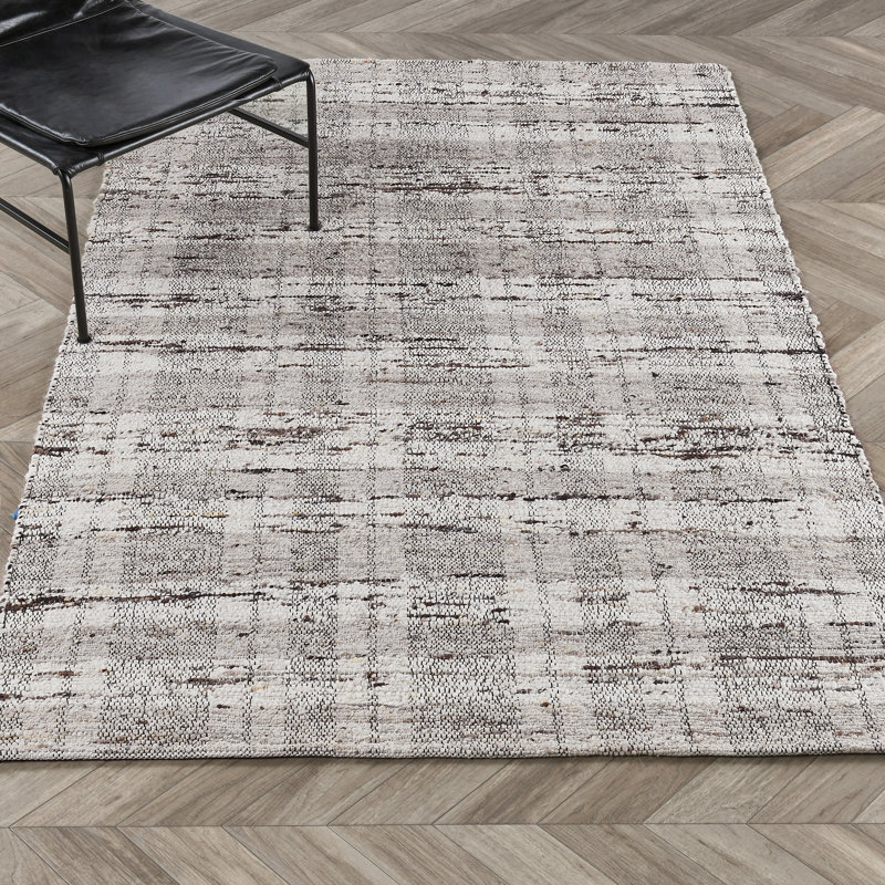 Perth Abstract Area Rug in Ivory, Rectangle 8' x 10'