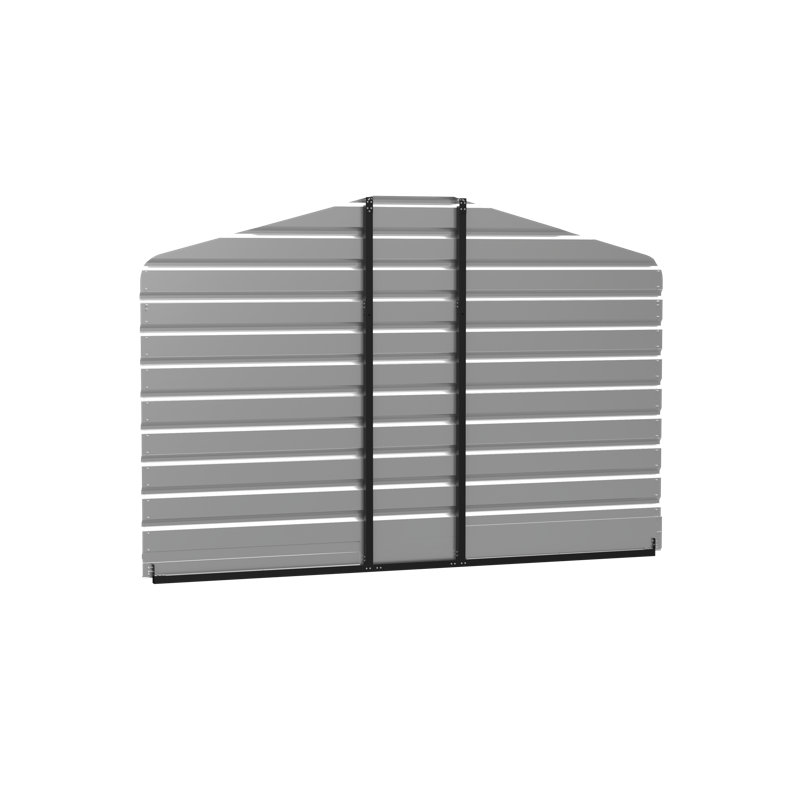 12X7 Rear Wall Kit For Steel Carport, Gray, 102" H x 146" W x 0.88" D