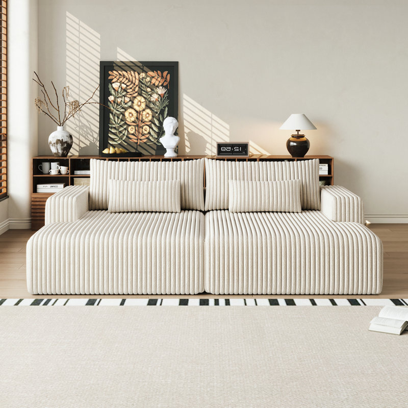Méridienne surdimensionnée de 102 po, Beige