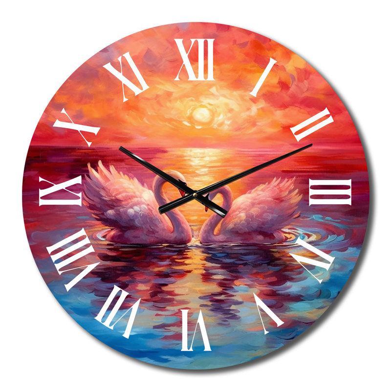 Horloge murale Swans In Love, Petit