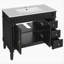 Meuble-lavabo 36 po avec lavabo en céramique, portes à fermeture douce, tablettes réglables, armoire de rangement moderne pour petites et moyennes salles de bain-1497690628