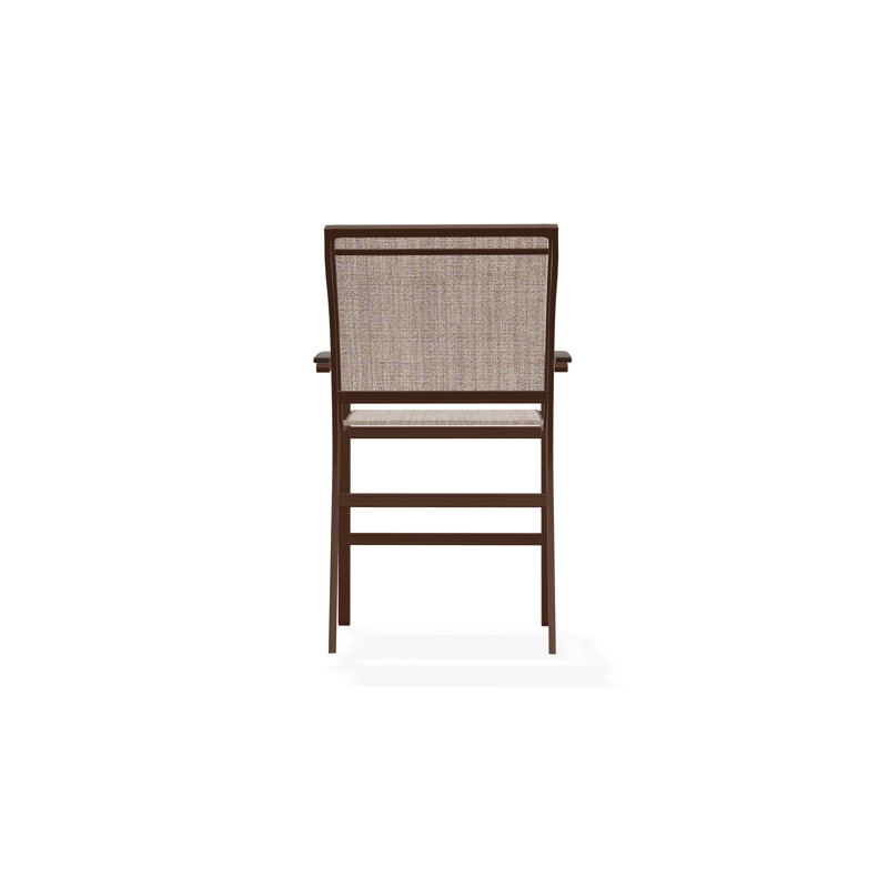 Chaise de café empilable en aluminium Bazza, Kona, Fenouil Augustine Sunbrella®