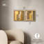 Columnar Forms Diptych Canvas Print Beige Wall Decor Set by Art Remedy, Black Frame, 12 x 12-1361097197-1361097111