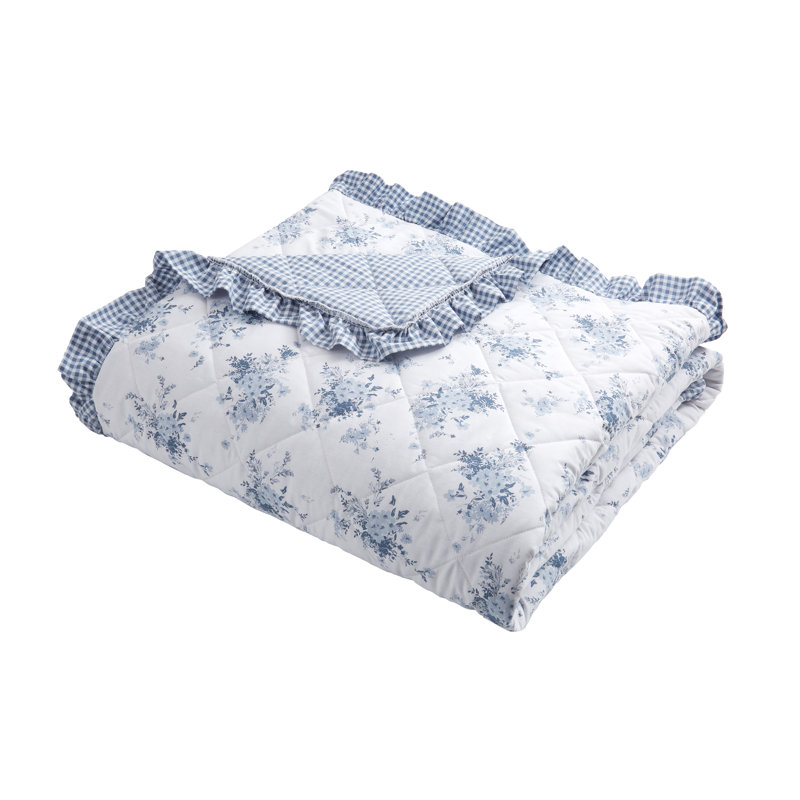 Lucie Floral Frill Fully Reversible Bedspread