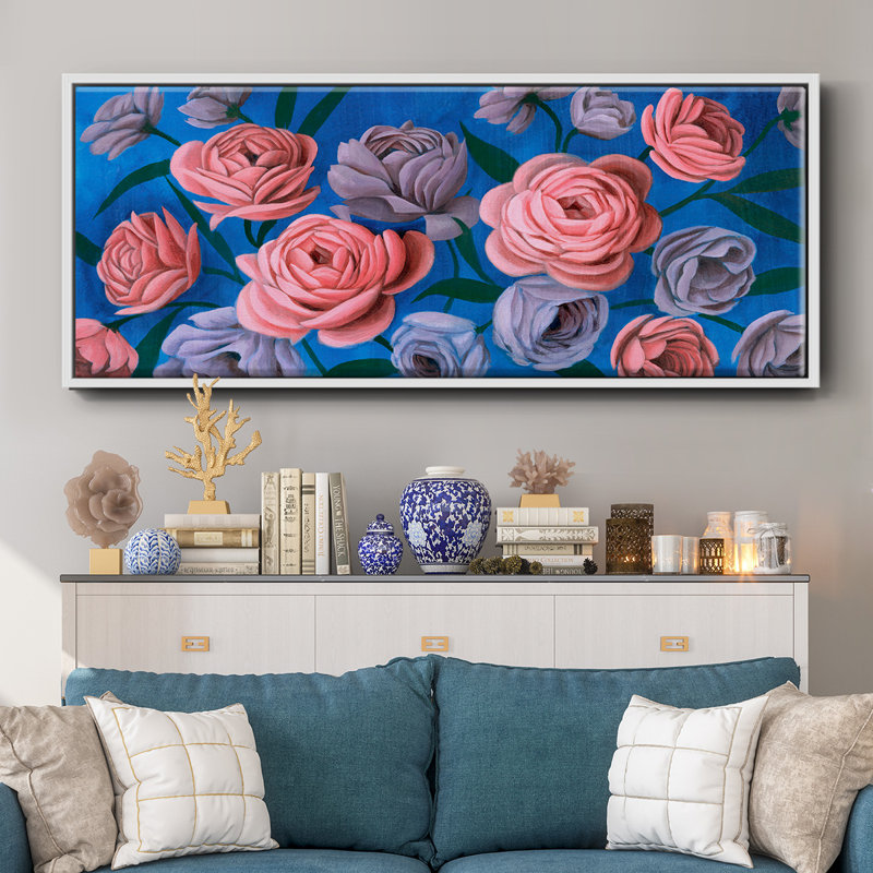 Layered Petals III- Framed Canvas