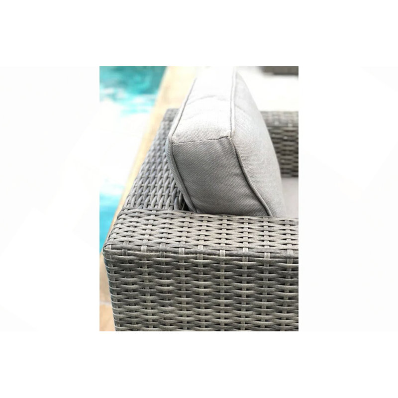 Fauteuil club en osier Minnesota, Gris, Gris