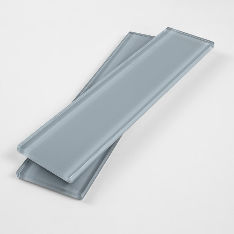 2 po x 8 po Carrelage en verre, Turquoise brillant bleu