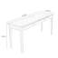 Bureau rectangulaire à 3 tiroirs en bois massif brun noisette-1079644830