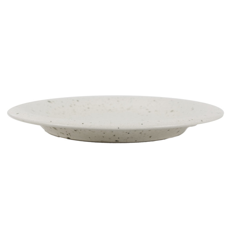 Bosque Dinner Plate  Stoneware, White