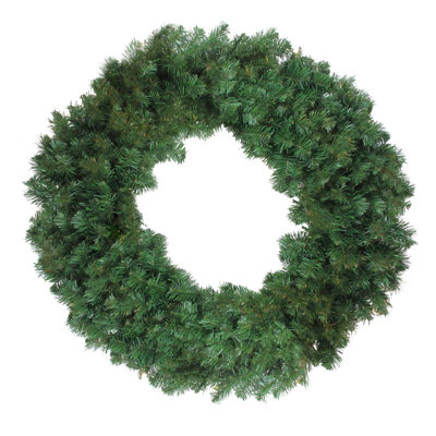 Couronne de Noël artificielle en pin de luxe Deluxe - 36 pouces non éclairée