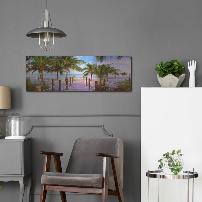 «Swather Beach» par Jack Reed, art mural en métal, H 12 po x l 36 po