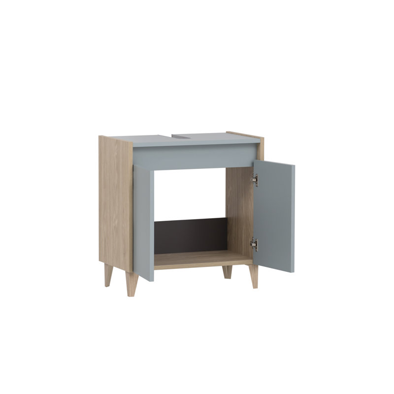 Calvin-Leigh Freestanding Bathroom Storage Cabinet, Pigeon Blue