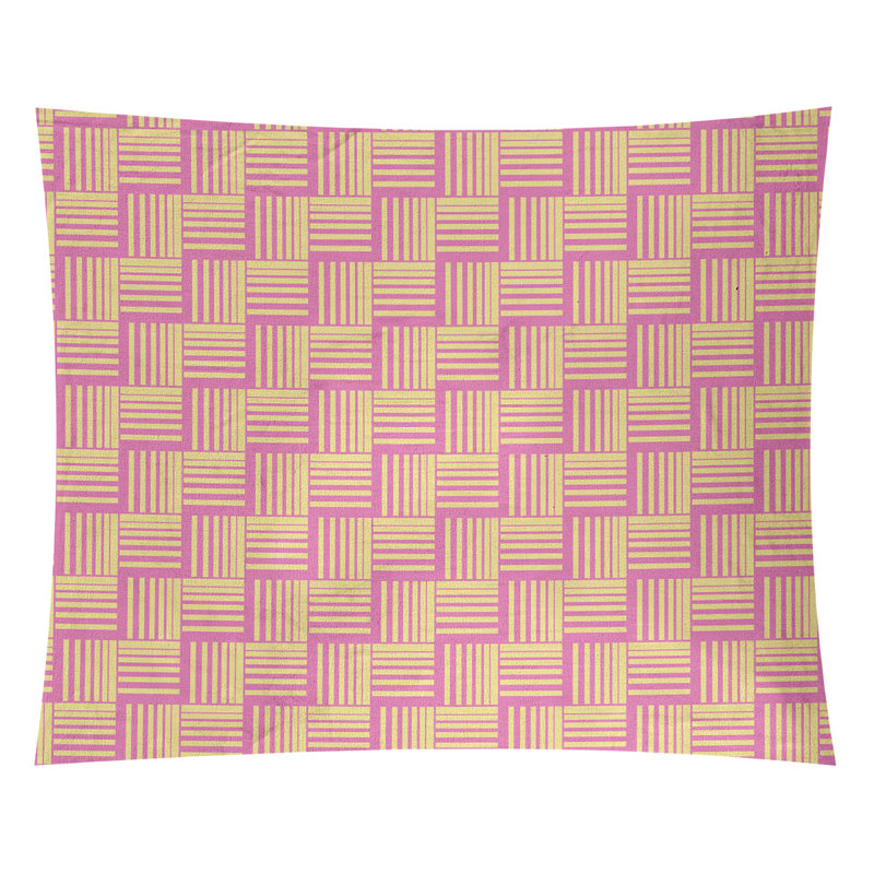 Tapisserie, Rose/jaune, H 51 po x l 60 po