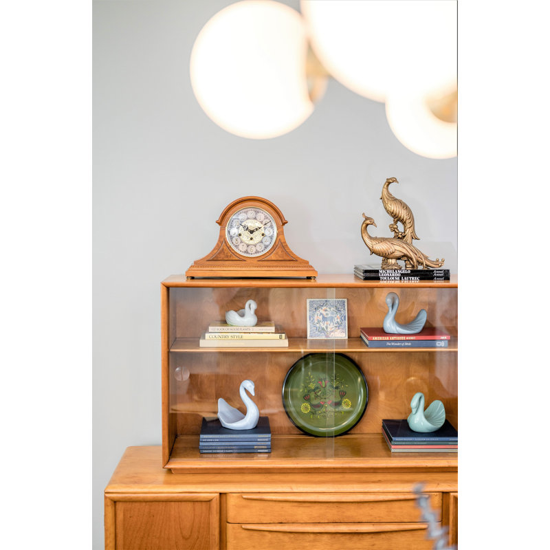 Tambour Mechanical Clock, Light Oak