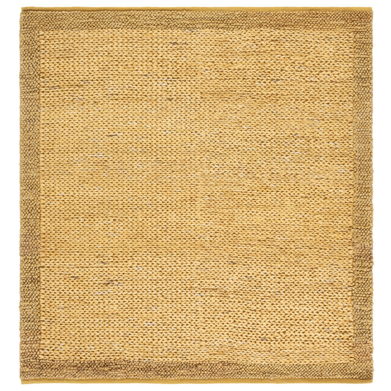 Natural Fiber Handwoven Jute Rug, Square 6'