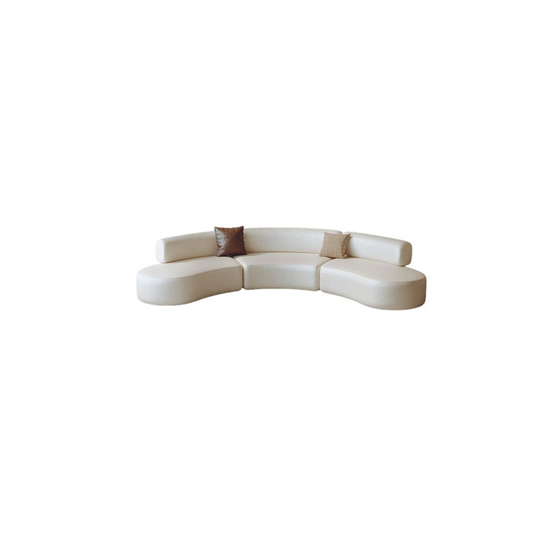 Canapé d'angle semi-circulaire, H 25,59 po x l 118,11 po x P 33,47 po